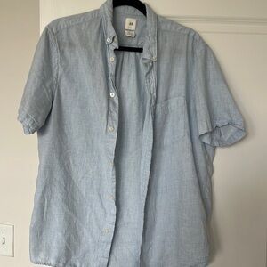 H&m Mens button down short‎ sleeve shirt